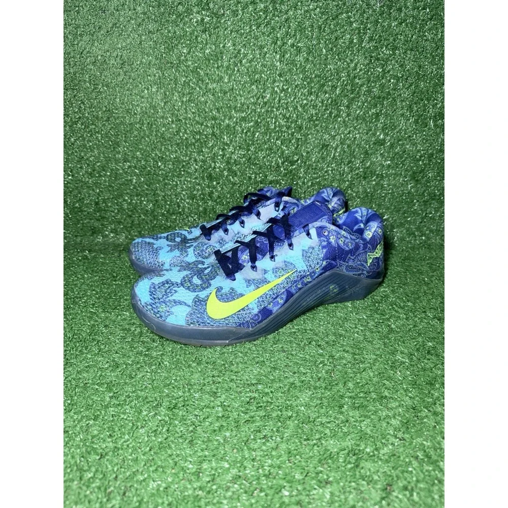 NIKE Metcon 6 AMP Paisley Mens Size 11.5 Blue Trainers Athletic Shoes Sneakers